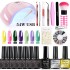 54W Nail Lamp, Nail Oil Glue Set, Beginner's Full Set of Tools, Nail Stickers, Accessories