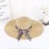 New Korean Women's Summer Bow Straw Hat Sun Hat Sunshade Hat Sunscreen Beach Hat Wholesale