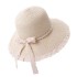 Fashionable big bow beach hat, summer women's sun protection, fashionable sunshade hat, beach grass hat