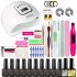 Cross border nail art complete set of tools, phototherapy, mecha, oil glue set, nail art tools, complete set of accessories, in stock supply