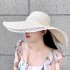 Fashionable big bow beach hat, summer women's sun protection, fashionable sunshade hat, beach grass hat