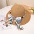 Pearl Ribbon Japanese Versatile Sweet and Cute Knitted Fisherman's Hat Women's Summer Korean Edition Ribbon Bow Sunshade Cap