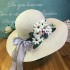 New spring and summer sun protection hat for women, flower shaped big brimmed grass hat, Korean version beach hat, UV resistant hat, foldable