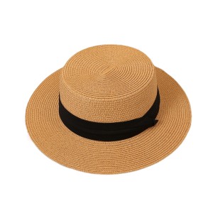 Summer straw hat for women, sun protection, travel, vacation, beach hat, British style, fashionable and versatile, big eave straw woven hat for men