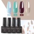 Cross border four-color nail polish adhesive, nude color, Japanese style durable, no wash color painting adhesive set, nail glue, phototherapy adhesive wholesale