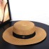 Little Pepper Same Style Little Bee Straw Hat European and American Retro Gold Woven Top Hat Women's Wide brimmed Sunscreen and Sunshade Flat Top Hat