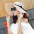 Summer women's large brimmed straw hat for outdoor sun protection and sun shading, Korean version folding beach vacation, large straw hat on special offer