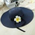 Wholesale of sun protection hats in scenic spots, children's summer beach flowers, bow grass hats, seaside sun hats