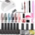 Amazon Cross border Platform 6-Color Nail Oil Glue Set, Nail Art 36W/72W Phototherapy Lamp Tool Set