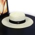 Little Pepper Same Style Little Bee Straw Hat European and American Retro Gold Woven Top Hat Women's Wide brimmed Sunscreen and Sunshade Flat Top Hat