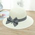 Straw hat women summer Korean beach vacation large eave beach basin hat bow sun hat tourism sun protection fisherman hat