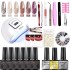 Cross border nail art complete set of tools, phototherapy, mecha, oil glue set, nail art tools, complete set of accessories, in stock supply