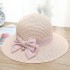 Straw hat women summer Korean beach vacation large eave beach basin hat bow sun hat tourism sun protection fisherman hat