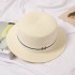 Hat Women's Summer British Flat Top Hat Beach Sunscreen Straw Hat Fashion Flat brimmed Korean Edition Casual Hat