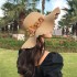 Straw Hat Women's College Style Young People Anti UV Sunscreen Hat Looks Thin and Cute New Three Flower Sunscreen Hat