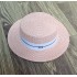 Hat Women's Summer British Flat Top Hat Beach Sunscreen Straw Hat Fashion Flat brimmed Korean Edition Casual Hat