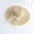 Japanese Versatile Hairy Straw Hat, Summer Flat Top Lace Travel Sun Hat, Fresh Bow Sunshade Beach Hat, Trendy