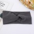 Velvet Cross Women's Headband Solid Color Breathable Fabric Bundle Headband Yoga Sweat Absorbing Elastic Headband Headband Headband Wholesale