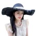 Summer Outdoor Large brimmed Beach Outing Sun Hat Women's Woven Hairy Straw Hat Bohemian Style Beach Hat