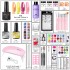 Nail art set, complete set of crystal powder, crystal liquid, 30 color powder, beginner's shop extension glue, phototherapy glue, polishing set