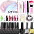 54W Nail Lamp, Nail Oil Glue Set, Beginner's Full Set of Tools, Nail Stickers, Accessories