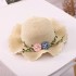 2024 New Summer Girls' Grass Hat Flower Princess Hat Children's Sunshade Hat Sun Hat Beach Hat