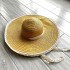 Fashionable big bow beach hat, summer women's sun protection, fashionable sunshade hat, beach grass hat