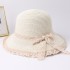 Fashionable big bow beach hat, summer women's sun protection, fashionable sunshade hat, beach grass hat