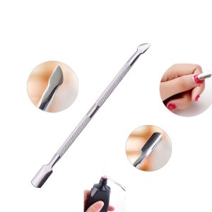 Spot wholesale nail steel push stainless steel double head trimming tool beauty nail push trimming nail tool