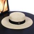 Little Pepper Same Style Little Bee Straw Hat European and American Retro Gold Woven Top Hat Women's Wide brimmed Sunscreen and Sunshade Flat Top Hat