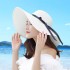 Summer women's large brimmed straw hat for outdoor sun protection and sun shading, Korean version folding beach vacation, large straw hat on special offer