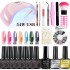 54W Nail Lamp, Nail Oil Glue Set, Beginner's Full Set of Tools, Nail Stickers, Accessories