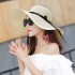 Summer women's large brimmed straw hat for outdoor sun protection and sun shading, Korean version folding beach vacation, large straw hat on special offer