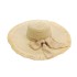 2024 New Sunshade Hat Korean Edition Foldable Tourist Resort Beach Hat Women's Large brimmed Bow Hairy Straw Hat