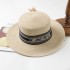 Spot Flat Top Spring/Summer Fashion D Home Letter Straw Hat Beach Travel Sunscreen Versatile Leisure Small Clear Sunshade Hat