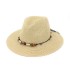 Summer men's and women's straw hats Instagram fashion rice bead sun hat Panama straw hat retro bohemian style sun hat