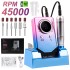 New 45000 RPM Electric Storage Nail Polishing Machine with Base Portable Professional Nail Polishing Tool