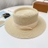 Hat Women's Summer Outdoor Seaside Big Eaves Sunscreen Straw Hat Butterfly Knot Beach Hat Folding Woven Sun Hat