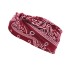 European and American retro face wash headband with Paisley pattern sports face wash headband with cross grid pattern wide edge headband wholesale