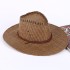 Wholesale men's Western cowboy hat, foldable women's grass woven beach sun shading jazz hat, supports one piece dropshipping