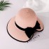 Celebrity style straw hat, women's bow, slit fisherman hat, sun shading and sun protection hat, casual versatile beach sun hat