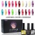 24 color nail polish adhesive kit, phototherapy adhesive nail kit, color box packaging, factory direct sales