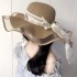 Korean version of summer new hat, women's ribbon breathable straw hat, travel sun protection hat, big sun hat trend