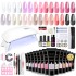 New Cross border 15ml Nail Extension Glue Set with Paper Free Tray and Quick Crystal Extension Glue Flash Powder Seal Coat Set