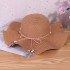 Hat Girl Summer Big Eaves Beach Sunscreen Straw Hat Bow Korean Versatile Sunshade Hat Travel Lace Edge