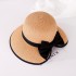 Celebrity style straw hat, women's bow, slit fisherman hat, sun shading and sun protection hat, casual versatile beach sun hat