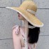 Fashionable big bow beach hat, summer women's sun protection, fashionable sunshade hat, beach grass hat