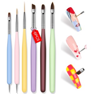 Dopamine nail art brush, phototherapy, line drawing pen, extremely fine, versatile, flower painting, color painting, sweeping, gradient brush, construction, in stock