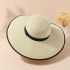 European and American women's large brimmed hats for summer outings, sun protection hats for vacations, beach grass hats, sun hats, factory wholesale