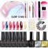 54W Nail Lamp, Nail Oil Glue Set, Beginner's Full Set of Tools, Nail Stickers, Accessories